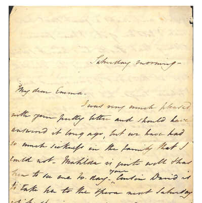 LETTER TO EMMA NICHOLAS (MALONEY) FROM FRANCES COLDEN