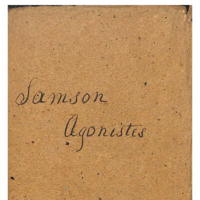 SAMSON AGONISTES NOTEBOOK