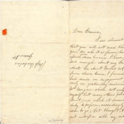 LETTER TO EMMA NICHOLAS (MALONEY) FROM MARY ELLA