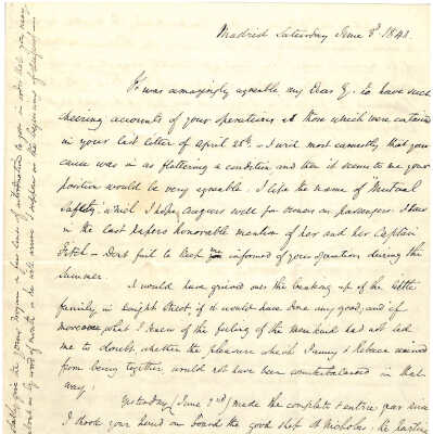 Letter from Alexander Hamilton III to George Lee Schuyler