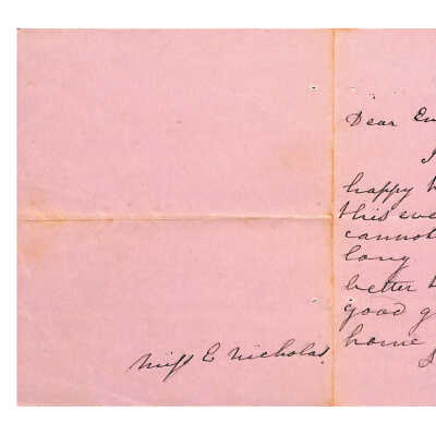 LETTER TO EMMA NICHOLAS (MALONEY) FROM SUSAN MARIA CLARK