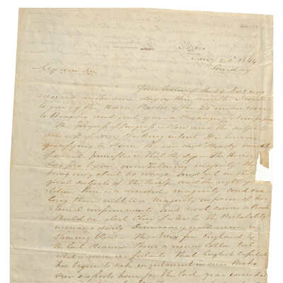 Letter from James Alexander Hamilton to Alexander Hamilton, Jr.