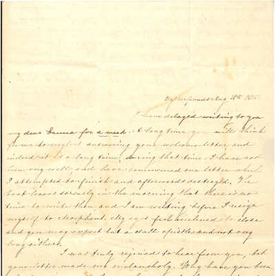 LETTER TO EMMA NICHOLAS (MALONEY) FROM ELIZA STORRS