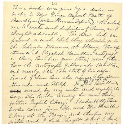 Description of Book Donation w/ Typed List of Books