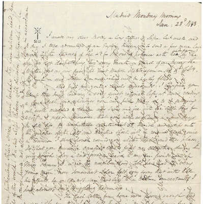 Letter from Alexander Hamilton III to Molly Hamilton