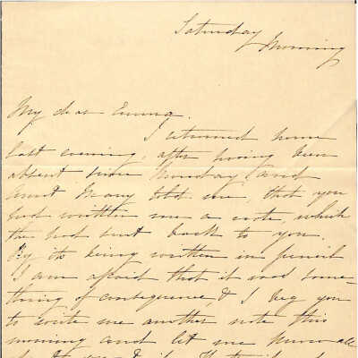 LETTER TO EMMA NICHOLAS MALONEY FROM MARY