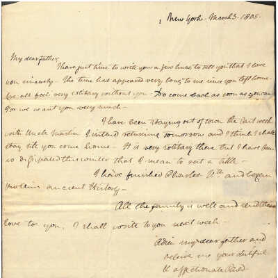 LETTER TO JUDGE JOSIAH HOFFMAN FROM ANNE HOFFMAN