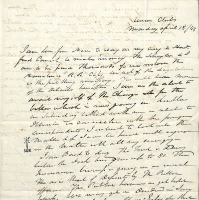 Letter from James A. Hamilton to Alexander Hamilton III