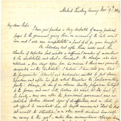 Letter from Alexander Hamilton III to James Alexander Hamilton