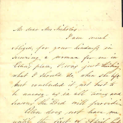 LETTER TO ANNE HOFFMAN FROM LOUISA DOLE