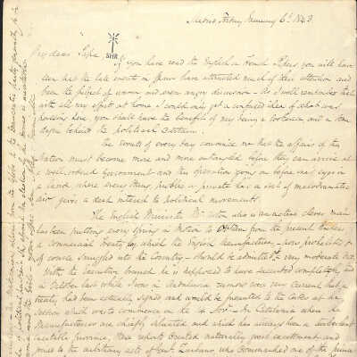 Letter from Alexander Hamilton III to James Alexander Hamilton