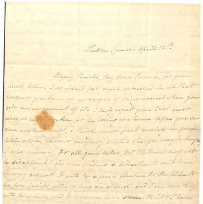 LETTER TO EMMA NICHOLAS MALONEY FROM FRANNY COLDEN