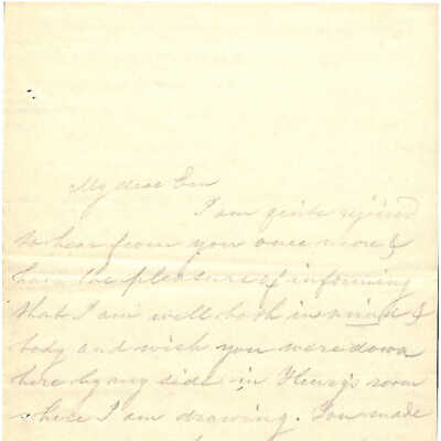 LETTER TO EMMA NICHOLAS (MALONEY) FROM ELIZA STORRS