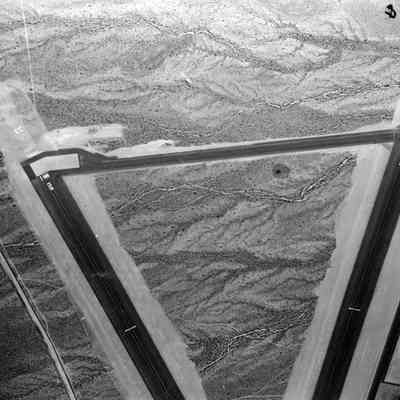 Aerial view of runways