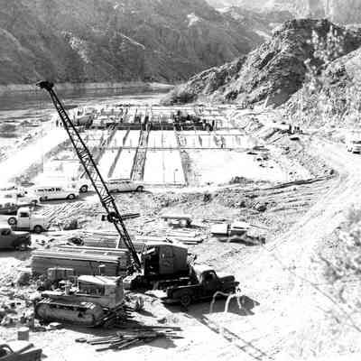 Early construction, Hoover Dam or Willow Beach
