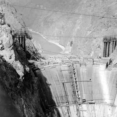 Hoover Dam. During construction.