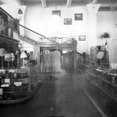 Interior view of women's clothing department.