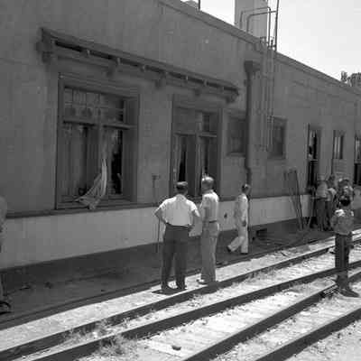 Fire at Harvey House bldg., 1952