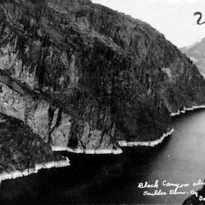 View of Colorado River site of Hoover Dam.