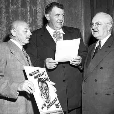 Paul Dietrick, Mayor Andy Devine and former Mayor Bowron