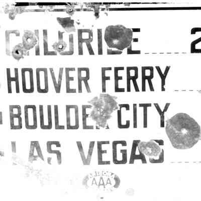 Old Distance Sign - Prior to Hoover Dam