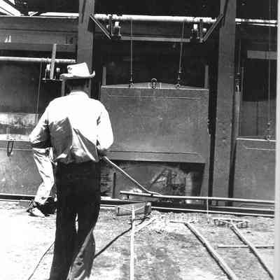 Men and large commercial metal door furnace