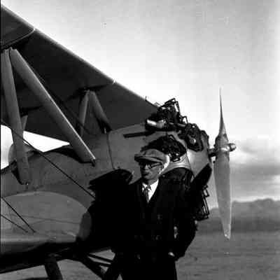 Unknown man at Kingman Airport in 1930