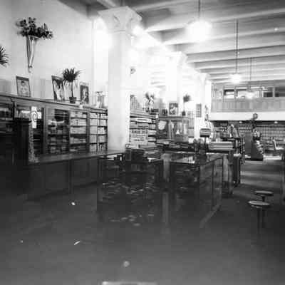 Interior view of yard goods department.