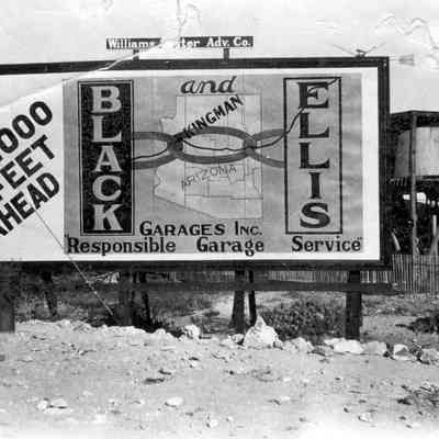 Black & Ellis Filling Station billboard, Kingman, AZ