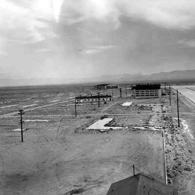 Deserted hangers at Kingman Army Air Field