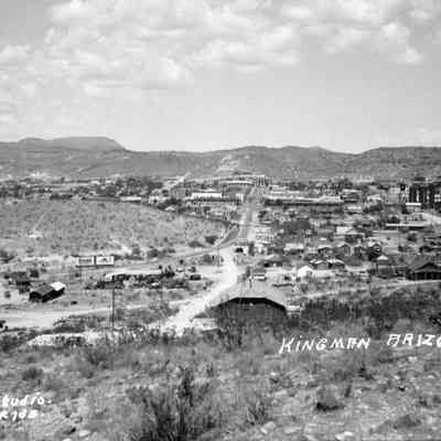 Looking north, showing Route 66