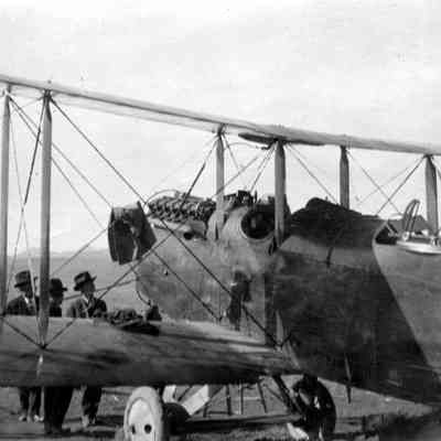 De Haviland DG-4 landing at Kingman, Arizona - 1919.