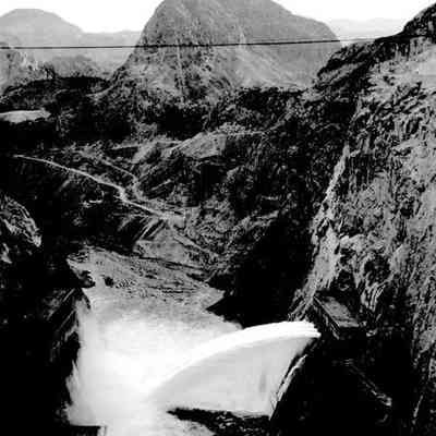 Hoover Dam. During construction.