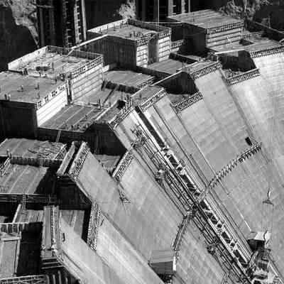 Hoover Dam construction.