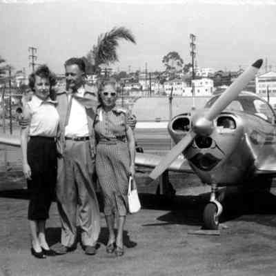 Earl Cook in front of His plane