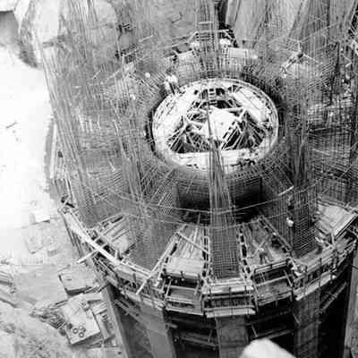 Hoover Dam. During construction.