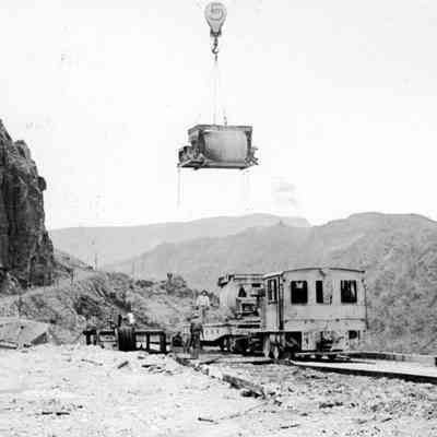 Hoover Dam. During construction.