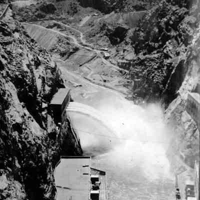 Hoover Dam. Overview of dam.