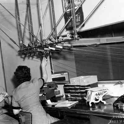 Upper floor office, money changing apparatus.