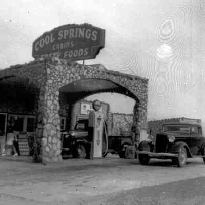Auto Court, service station and restaurant. Cool Springs