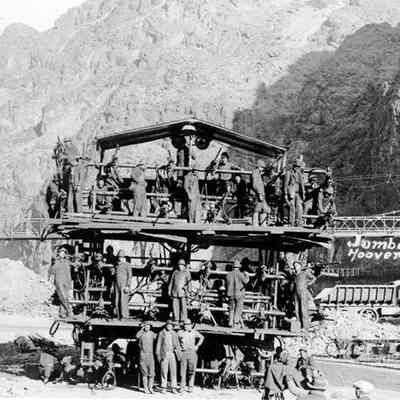 Hoover Dam. During construction.
