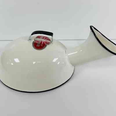 Columbian Enamelware Female Urinal, late 1800s-early 1900s