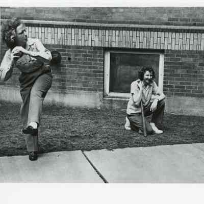 Swedish Hospital Nursing Students Playing Baseball, 1940s