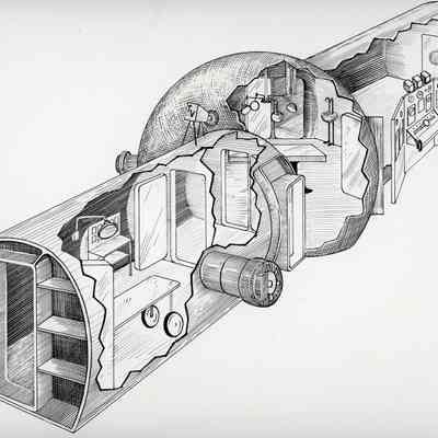 Hyperbaric Chamber Conceptual Drawing, 1960s