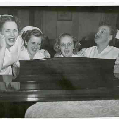 General Hospital Student Nurses at Piano, 1950