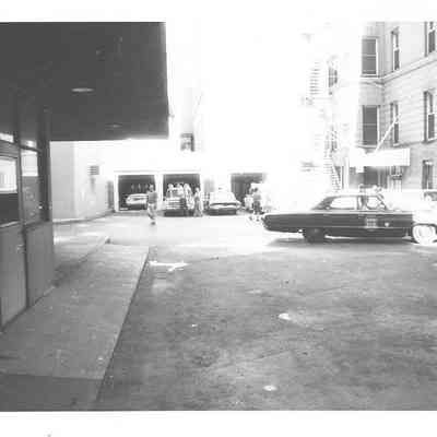 MGH Ambulance Garage and Courtyard, 1960s