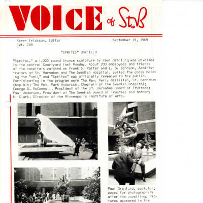 St. Barnabas Hospital "Voice of St. B" Sept 19 1969