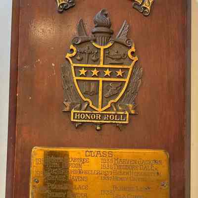 Stockdale High School Honor Roll Plaque - 1931