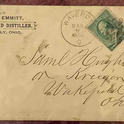 James Emmitt Miller and Distiller Envelope - 1888