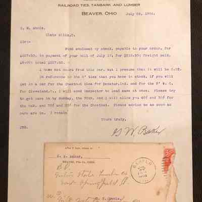 G. W. Baker Company Letterhead and Envelope - 1906